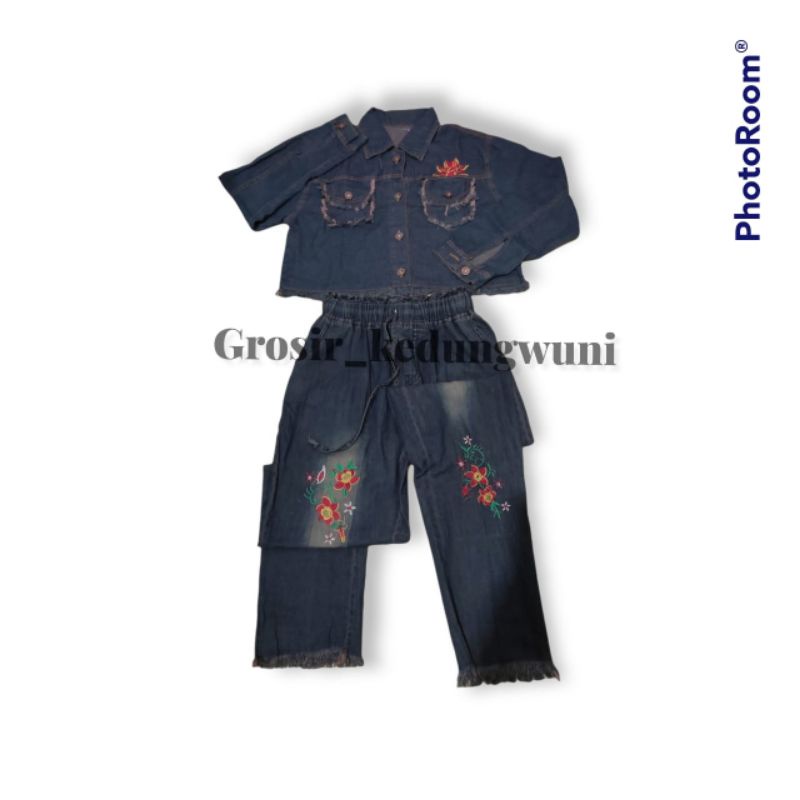 JULIZAR SET JOVANKA SET SETELAN JEANS CELENA JAKET BORDIR