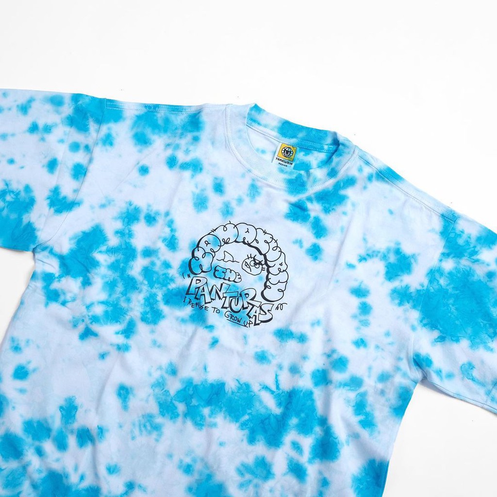 Yamasurih x The Panturas - Kaos Tie Dye Biru &quot;Refuse To Grow&quot;