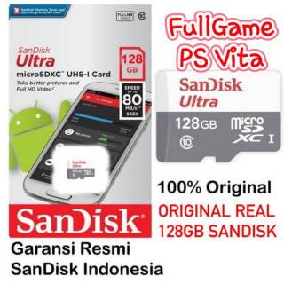 Memory Sony PS Vita + Sandisk 128GB FullGame Henkaku