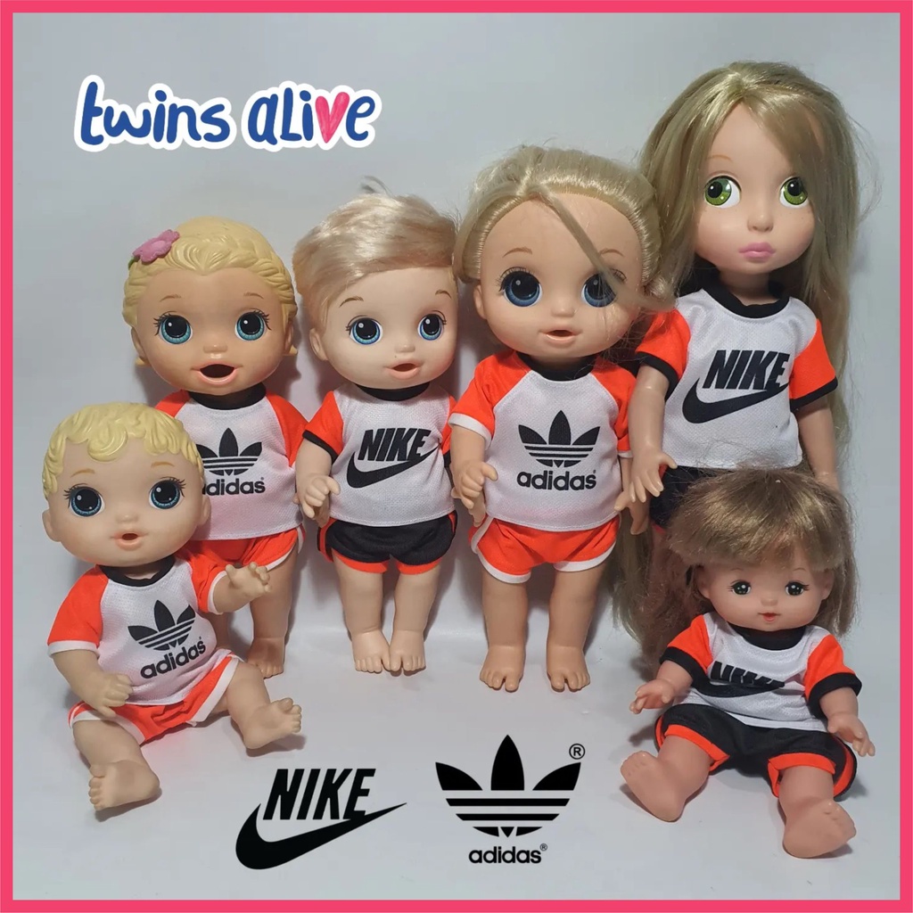 READY  Baju Boneka Baby Alive Animator MellChan Sporty Nike Adidas