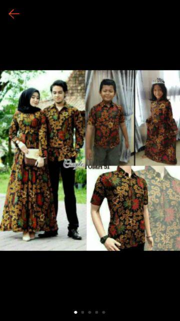 Maura Couple - Sania Ruffle Batik Couple Ori Ndoro Jowi Dnt Garansi Termurah  Motif Kipas