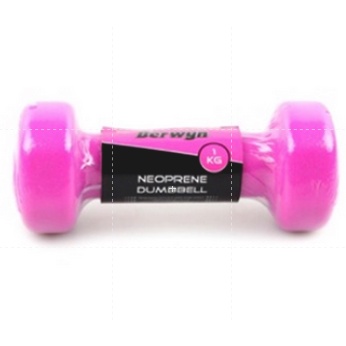Berwyn Dumbbell 1kg Neoprene Pink Peralatan Olahraga Barbel Warna Alat Olahraga Tangan Barbell