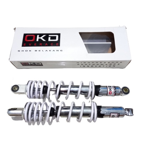 SHOCK BREAKER BELAKANG PUTIH WHITE VARIASI SUPRA FIT NEW - X 100 125 KARBU / FI - REVO LAMA OLD / AB