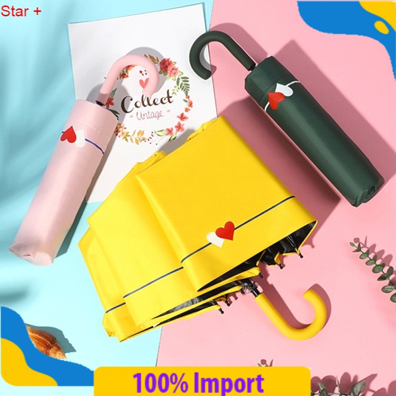 Payung Lipat Bentuk U Fashion meriah, payung Jepang UV > 99%