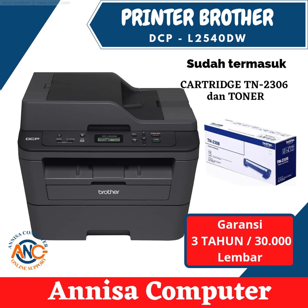 Printer Brother DCP-L2540 DW Duplex Wireless fotocopy mini / Serbaguna