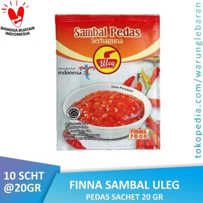 

terlaris01 PACK Finna Sambal Uleg Pedas Sachet (10 x 20gr)