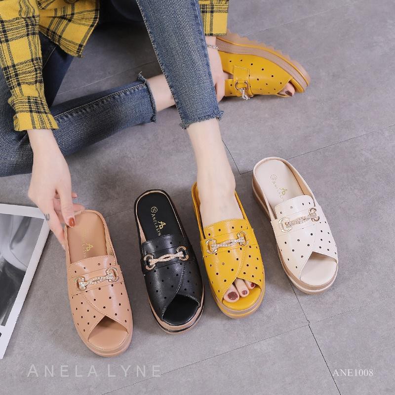 ANELA LYNE WEDGES SANDAL PEEP TOES TSABITA ANE1008 ORIGINAL