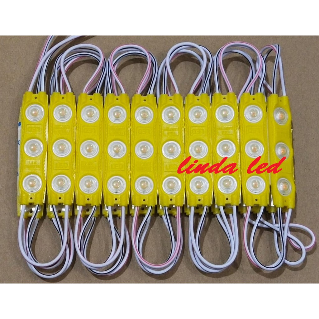 LAMPU LED MODUL 3MATA 12VOLT SMD 6114 2835 WATERPROOF VARIASI MOBIL MOTOR NEONBOX 3 MATA 12V 12 VOLT