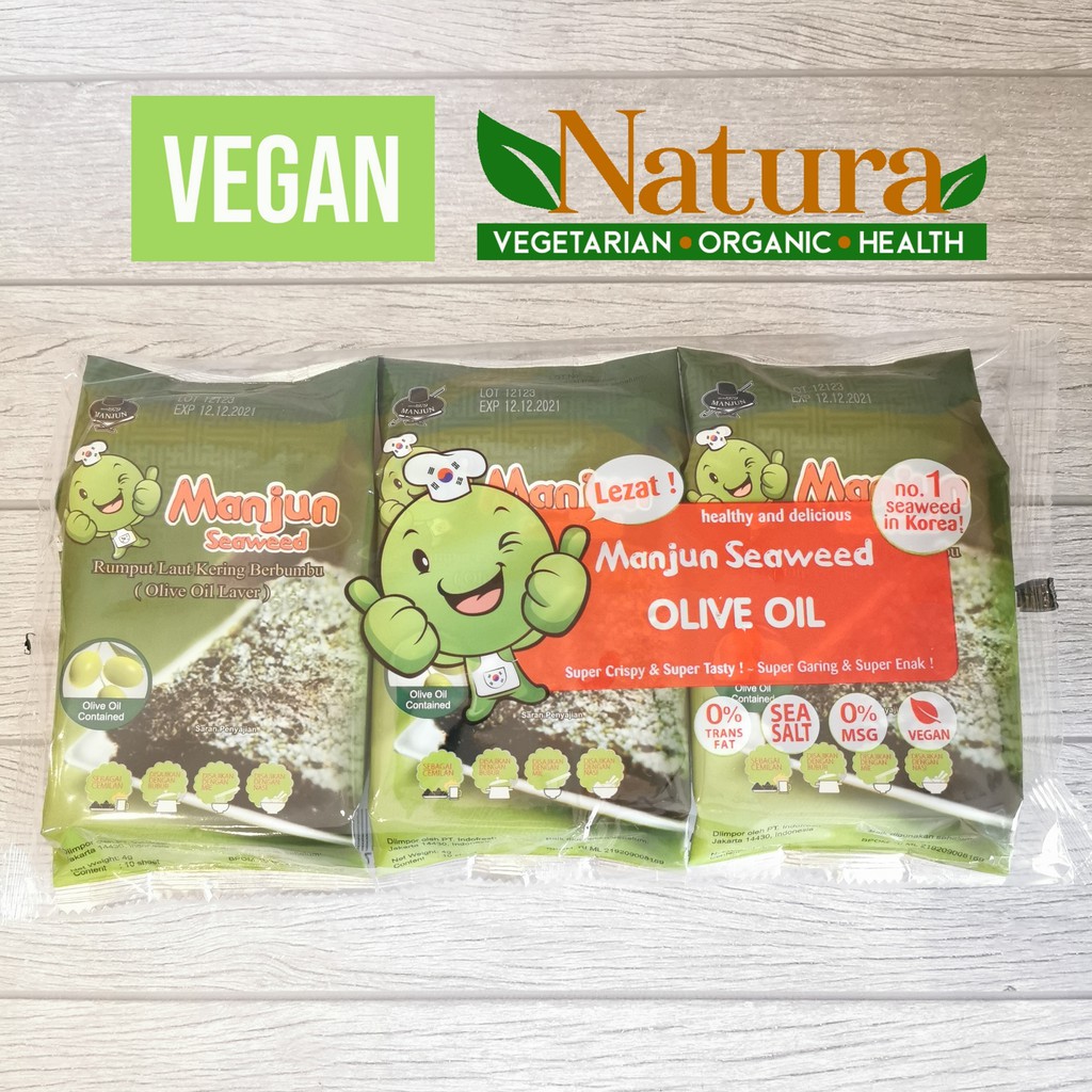 

Manjun Seaweed 1 Pack isi 3bks Rumput Laut Vegan Vegetarian