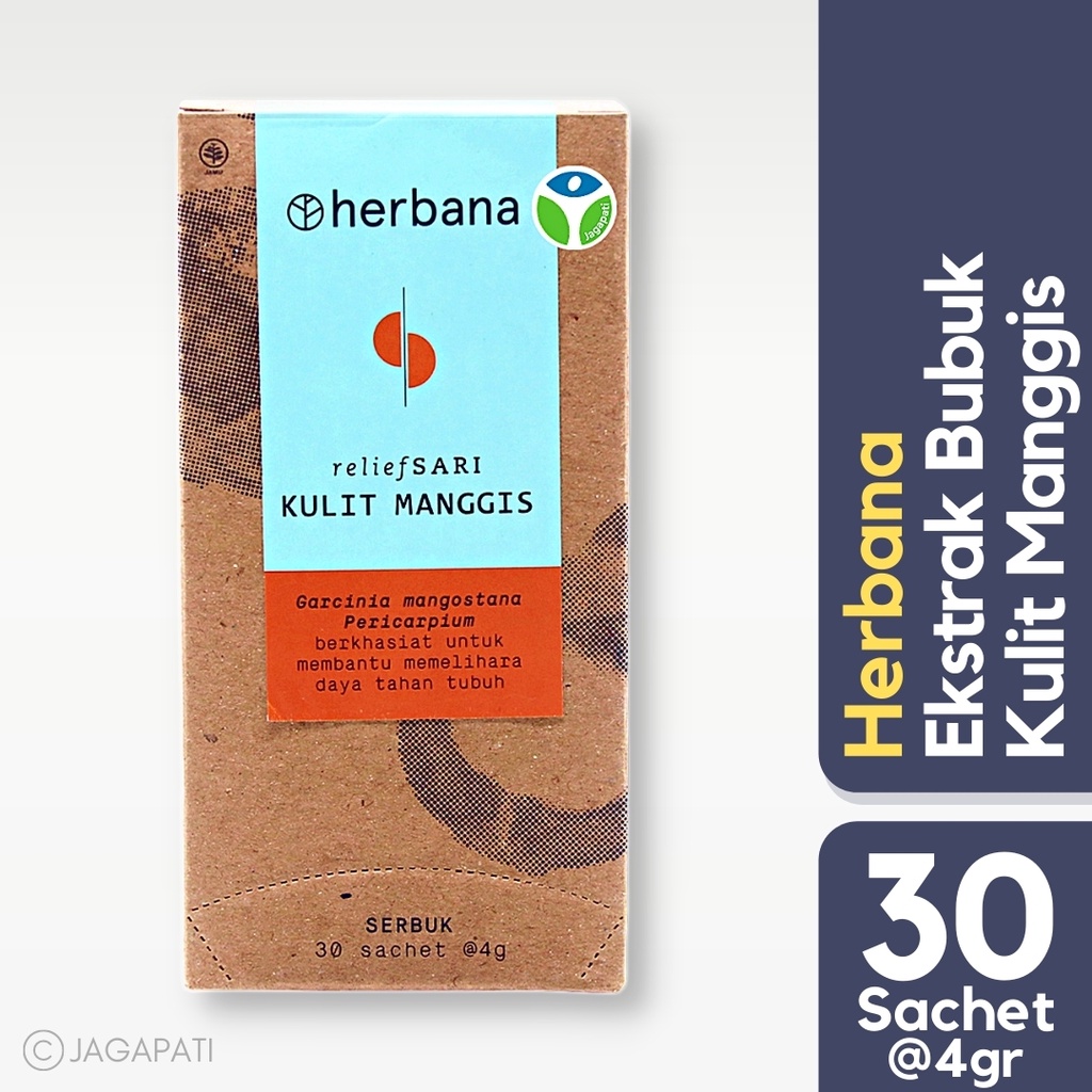 Jual Herbana Relief Sari Powder Kulit Manggis Isi 30 Sachet 4g