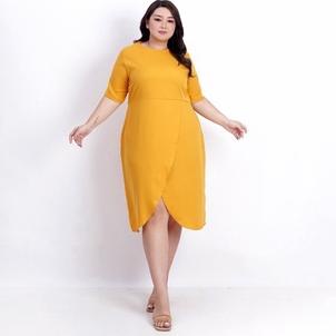 BAJU DRESS WANITA JUMBO BIGSIZE LD 120cm BAJU PESTA KERJA KANTOR 031 PLUS OVER SIZE XXL XXXL BAJU HA