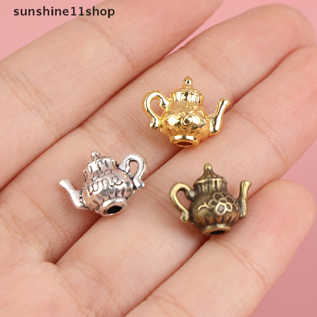 (SHO) 5pcs / Set Mainan Miniatur Teko Air Bahan metal Skala 1: 12 Untuk Dekorasi Rumah Boneka