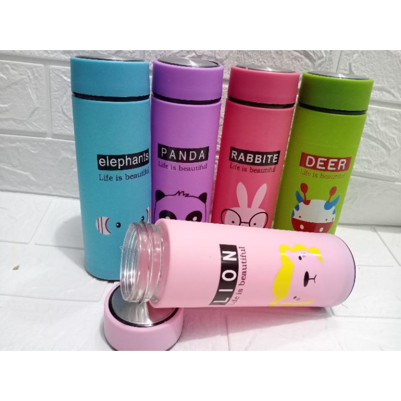 Botol Minum Bahan KACA HEWAN ANIMAL Kapasitas 450 ML