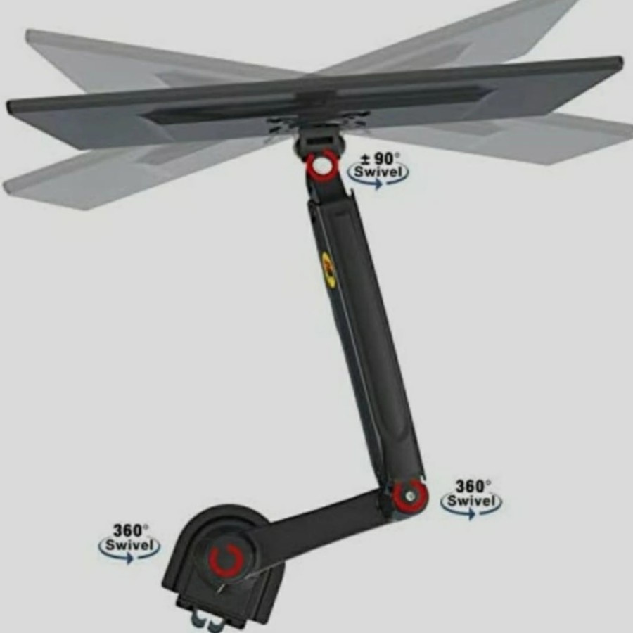 BRACKET TV LCD MONITOR 22&quot;-35&quot; NORTH BAYOU NB H100 TILT SWIVEL ROTATE / NB H100 h 100 17&quot; - 34&quot; GAS STRUT MONITOR LED LCD ARM NORTH BAYOU