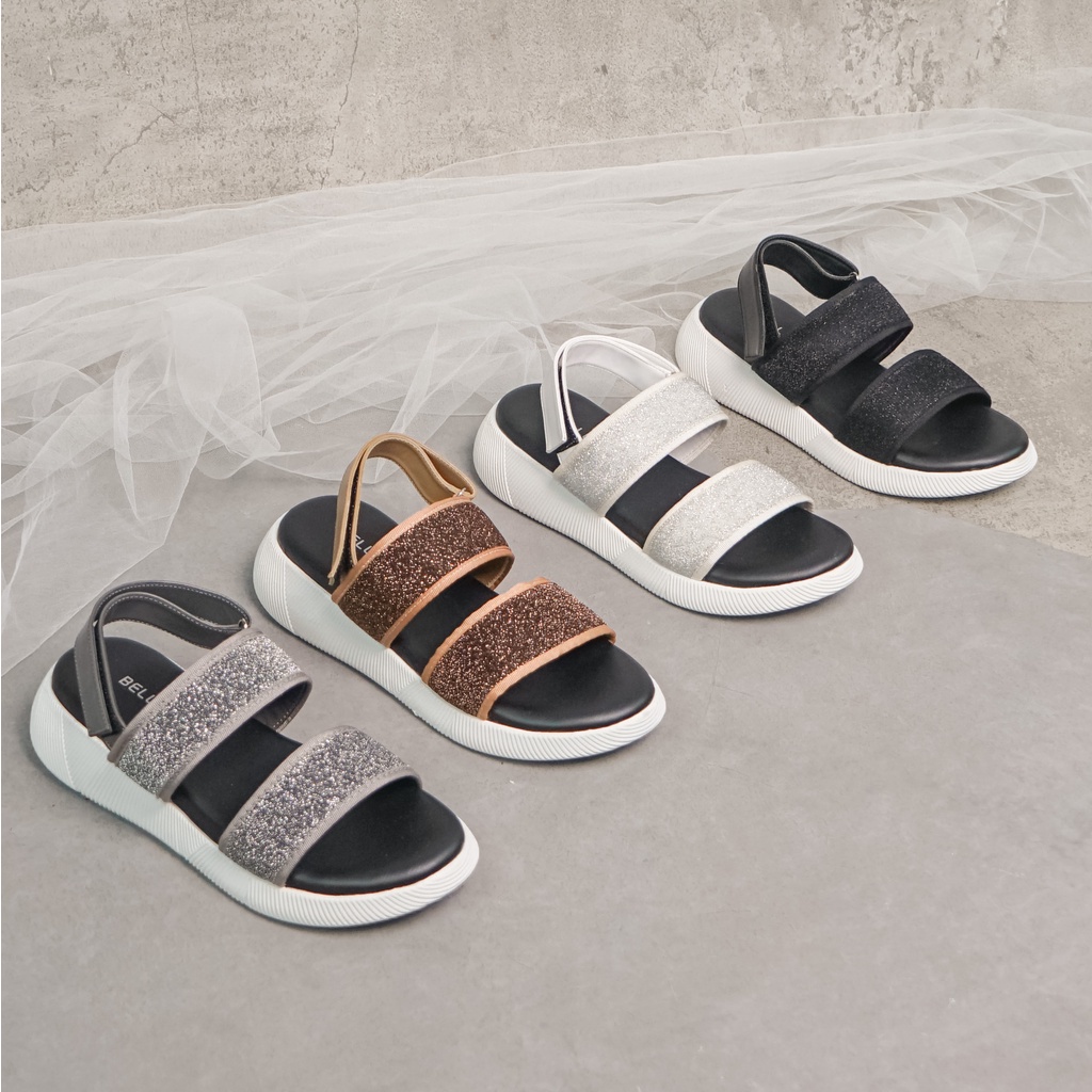 BELLEZA DYAN Sepatu Sandal Wanita Wedges Sendal Wanita Import Tinggi Wedges Modern Ala Korea Wedges 