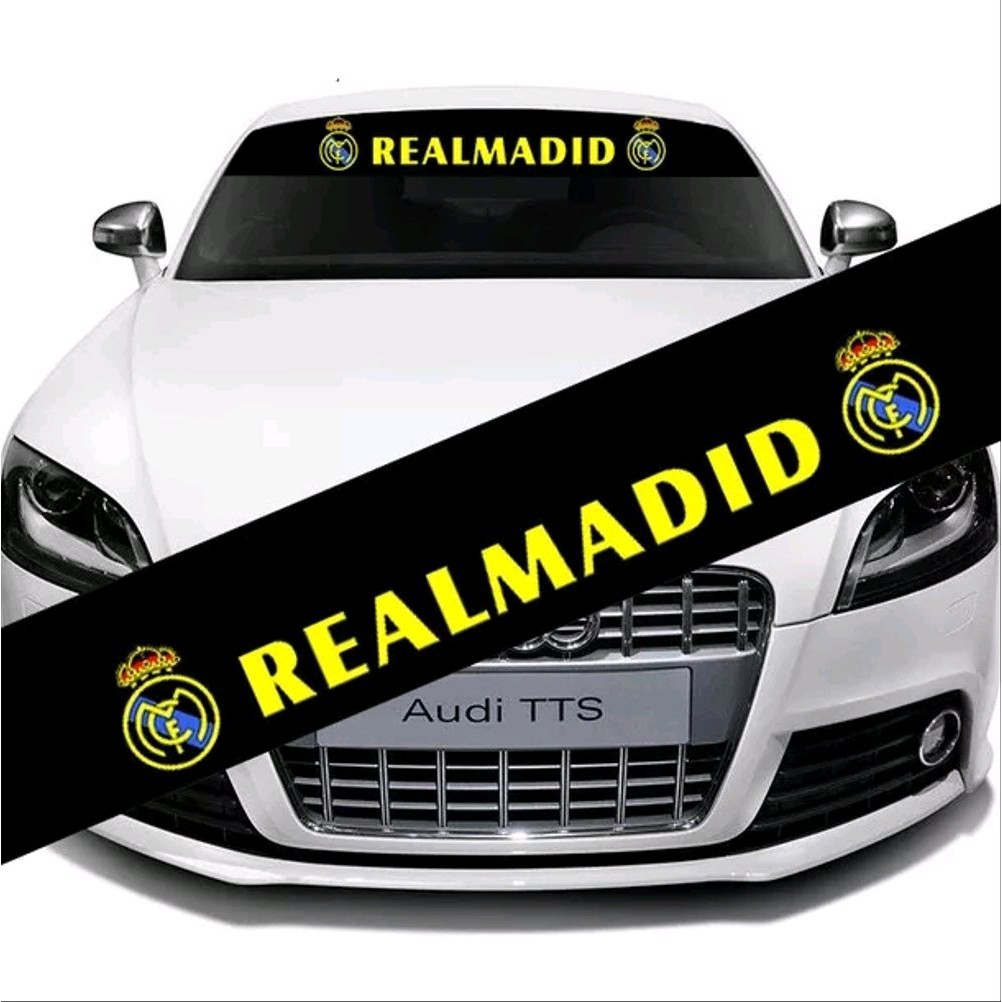 sticker kaca depan realmadrid mobil xenia xpander terios mobilio rush calya