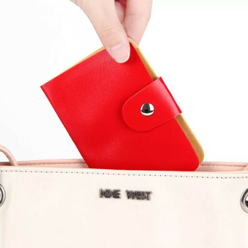 ~ PIYOSHI08 ~ Dompet Kartu Isi 24 / Kartu Nama Card Holder Organizer Kancing AF169