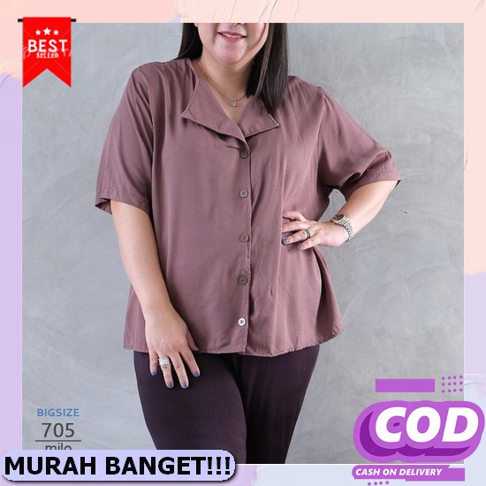 Kemeja Wanita Kekinian Cewek Atasan Import Murah 2023 Blouse Lengan Panjang 2022 Terbaru Blus Kmeja 