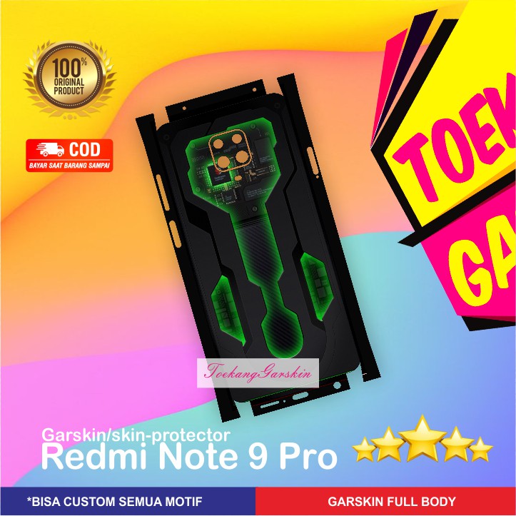 PROMO GARSKIN REDMI NOTE 9 PRO MOTIF ELEGANT SNAPDRAGON GREEN