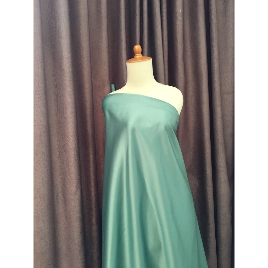 Bahan Kain Satin Velvet Premium Warna Hijau Wardah Background Backdrop Foto