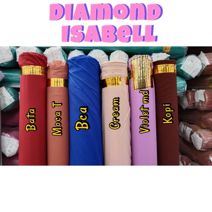 1 Roll 60 Yard Kain Diamond Isabela Street Crepe - Bahan Kerudung Hijab Pashmi