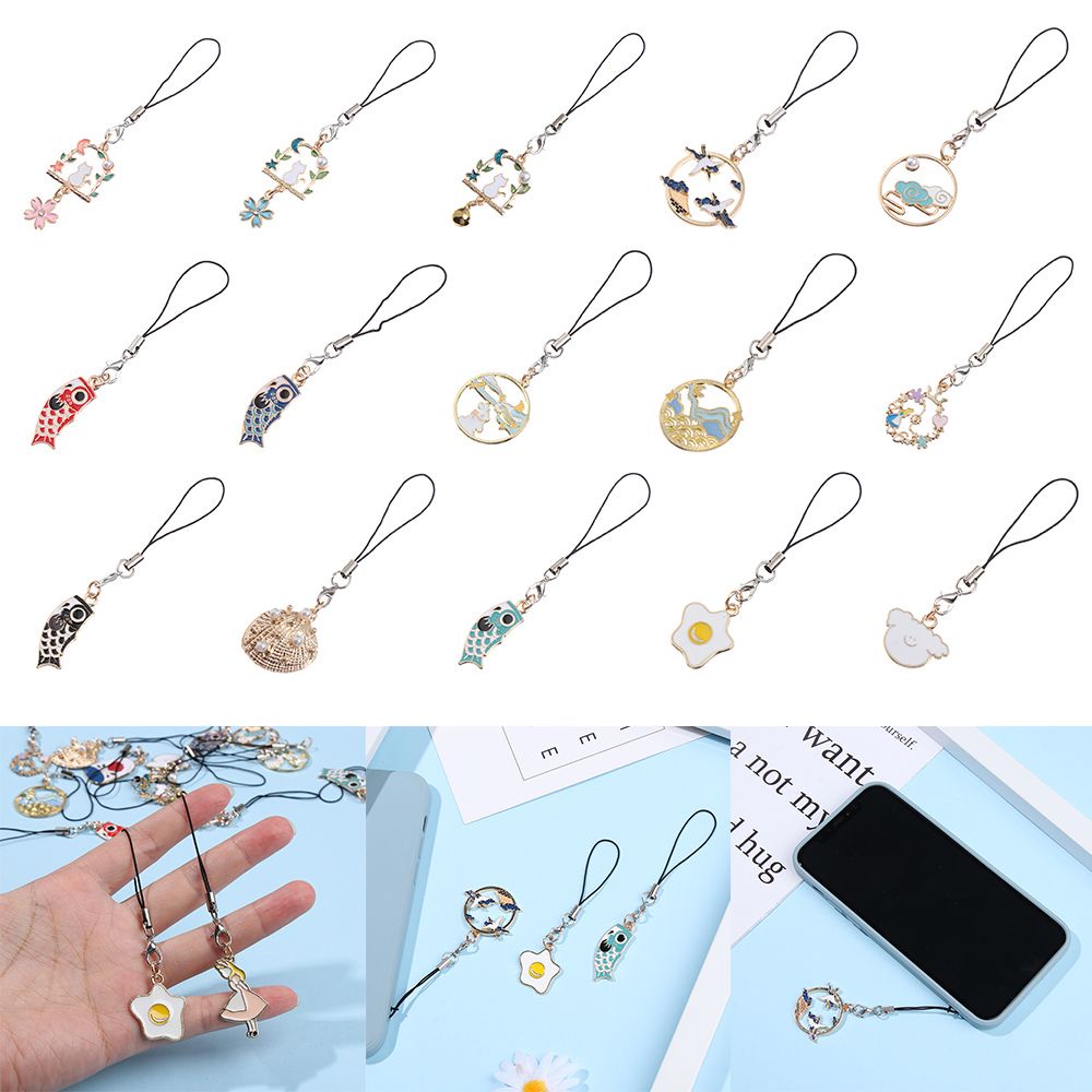 TOP Charm Mini Key Strap Lanyard Cute Phone Case Pendant Bag Accessories Gift Cat Hang Rope Flower