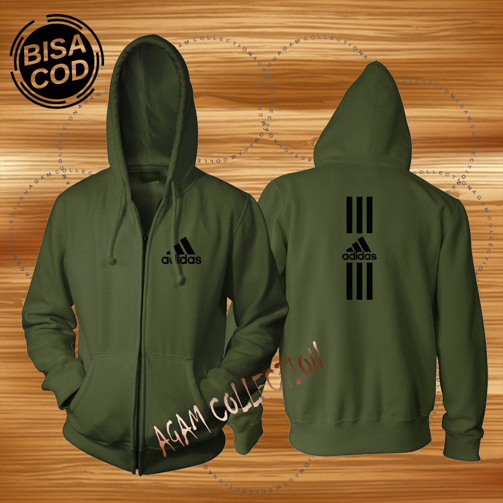 Agam collection Jaket Zipper Distro ADDS DB   Premium Text Hitam Pria Wanita