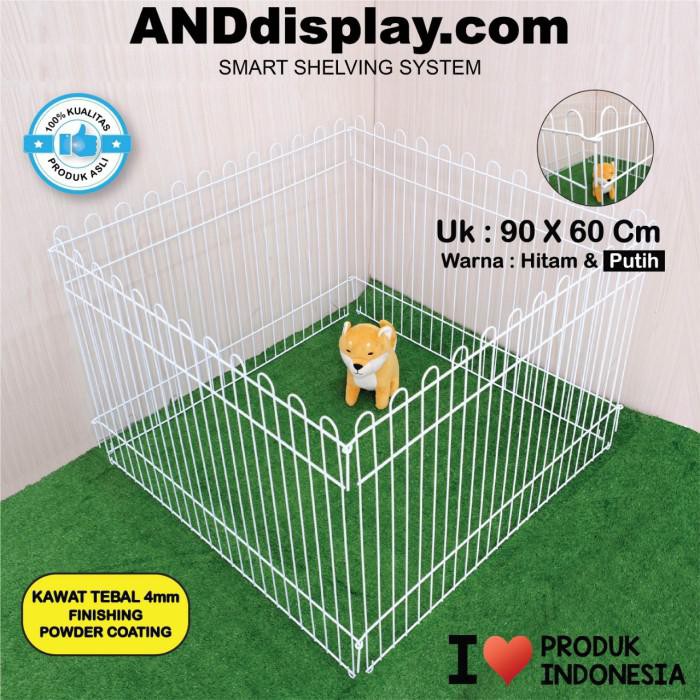 KANDANG ZUKO PAGAR ANJING KUCING PAGAR UMBAR PAGAR BESI ANDDISPLAY - Putih