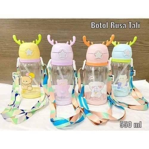 PROMO BOTOL RUSA TALI PANJANG UKURAN 550 ML /TEMPAT MINUM RUSA /BOTOL MINUM ANAK SEKOLAH MURAH