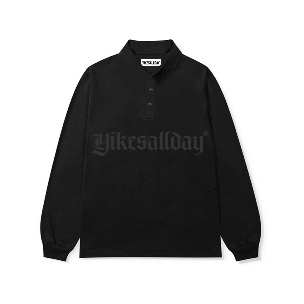 RUGBY SHIRT OVERSIZE | SACH | BLACK | YIKESALLDAY