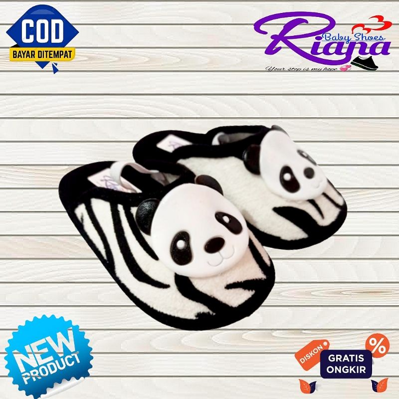 Sandal Slop bayi BAPAU motif panda murah terbaru Usia 6-18 Bulan