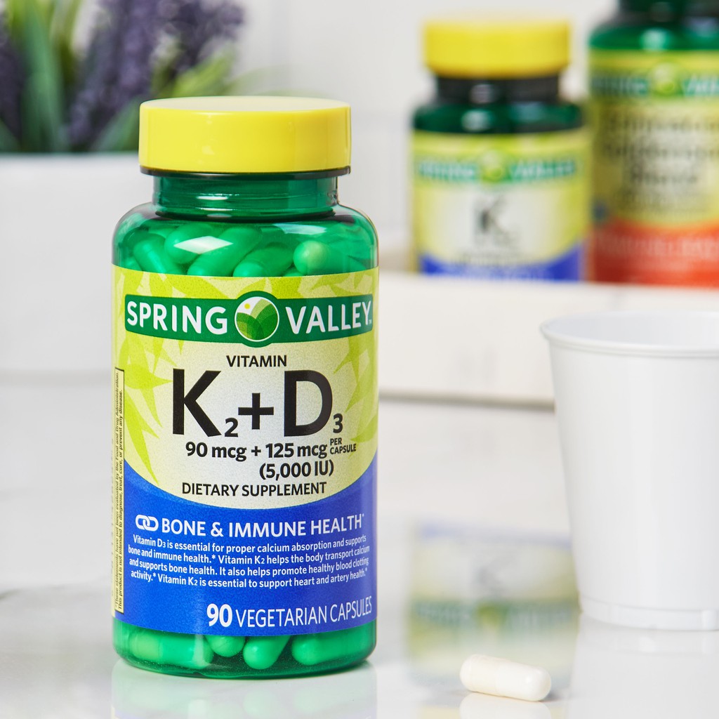 Spring Valley Vitamin K2 + D3 - 90 vegetarian capsules