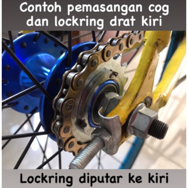 (Gratis Ongkir &amp; COD) Cog + lockring Fixie Gear Doltrap Fixed Gear 12T, 14T, 16T, 18T, 20T, 22T, 24T