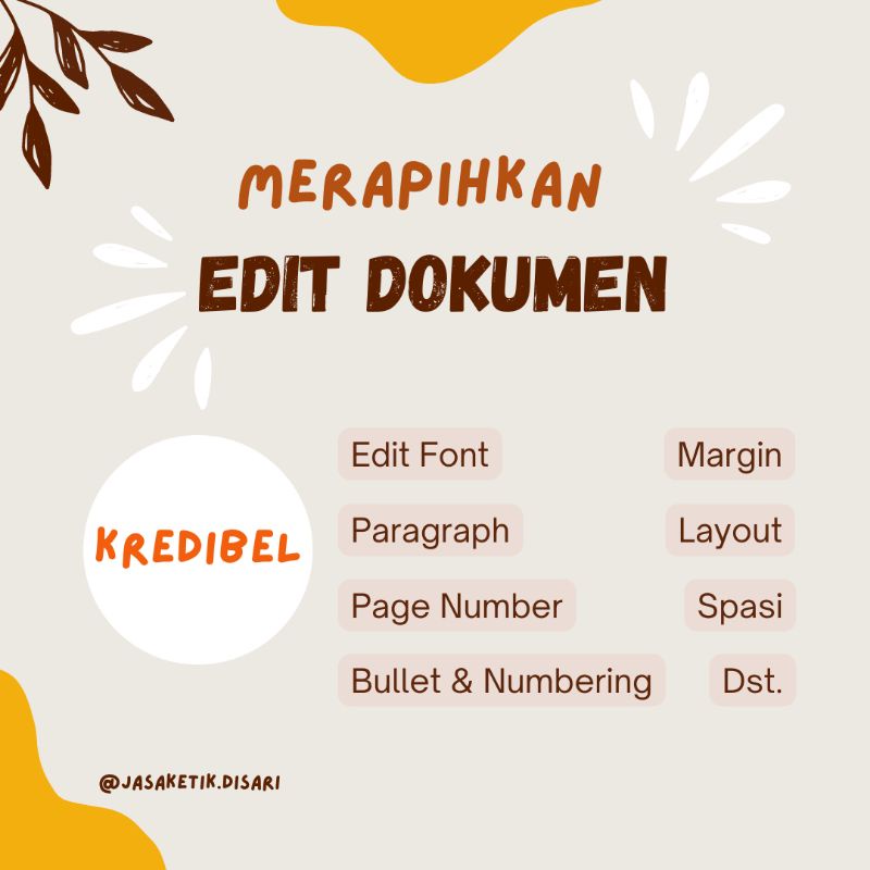 MERAPIHKAN DOKUMEN/ EDIT DOKUMEN | JASA KETIK