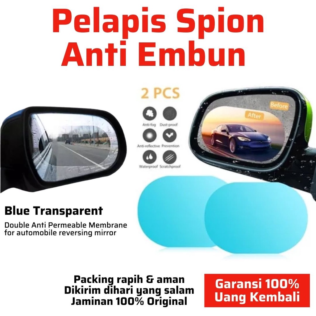 KACA FILM MOBIL OVAL STICKER ANTI EMBUN ANTI GORES ANTI KABUT ANTI DEBU ANTI MINYAK ANTI SILAU BULAT