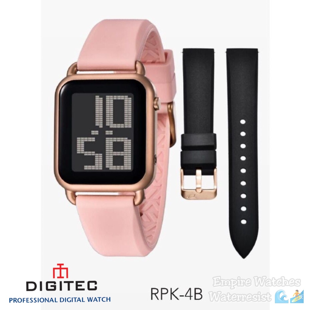 Jam Tangan Digitec DG6090T 6090 Wanita Cewek Digital Strap Rubber Kualitas Original Waterproof