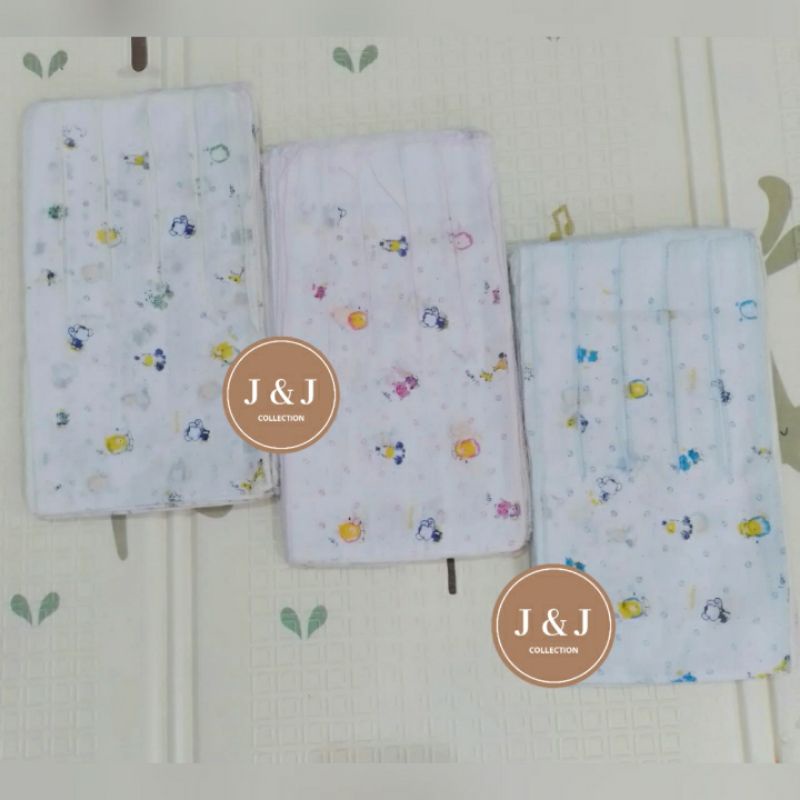 6 pcs Gurita Ikat Bayi Putih Motif