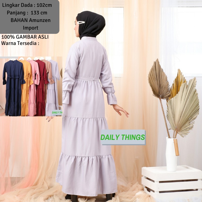 Daily Things Gamis Lebaran Rumbai BUSUI Diani  Fit XL LD 102cm