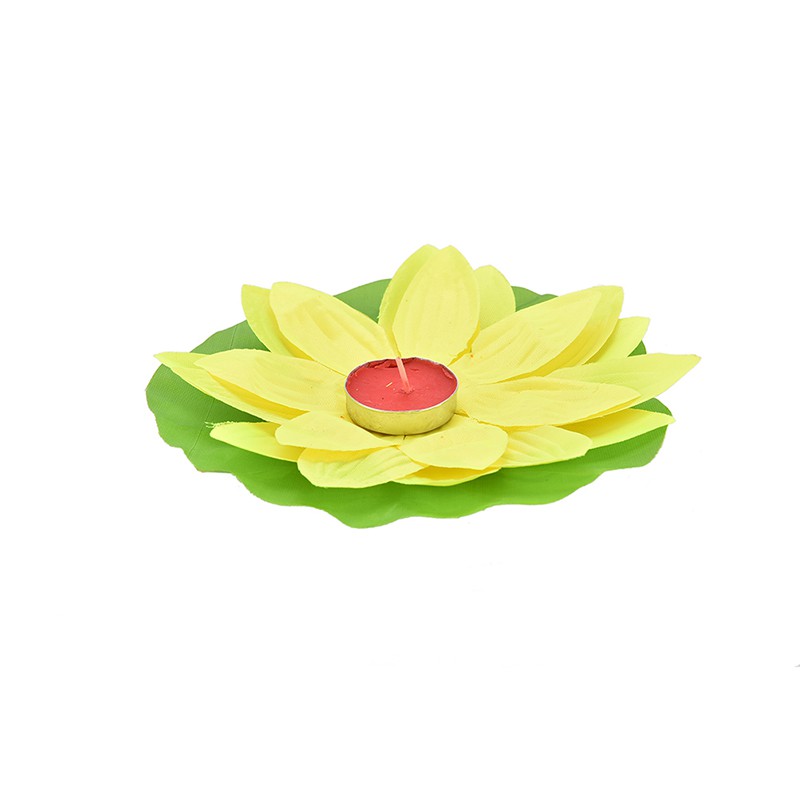 lilin teratai mengapung di air floating lotus candle lantern party