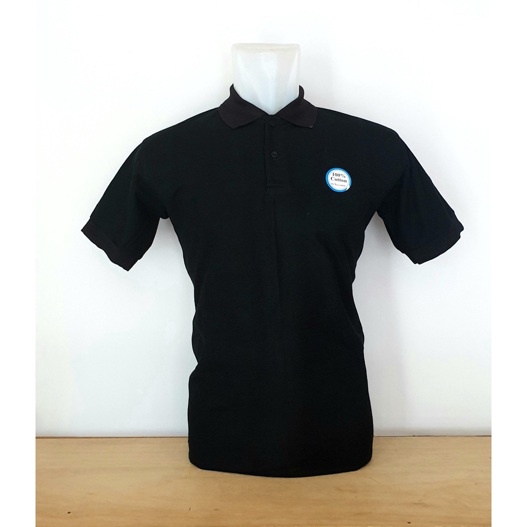 Jual KAOS HITAM KERAH POLOS PREMIUM UNESIX / KAOS KERAH LENGAN PENDEK ...