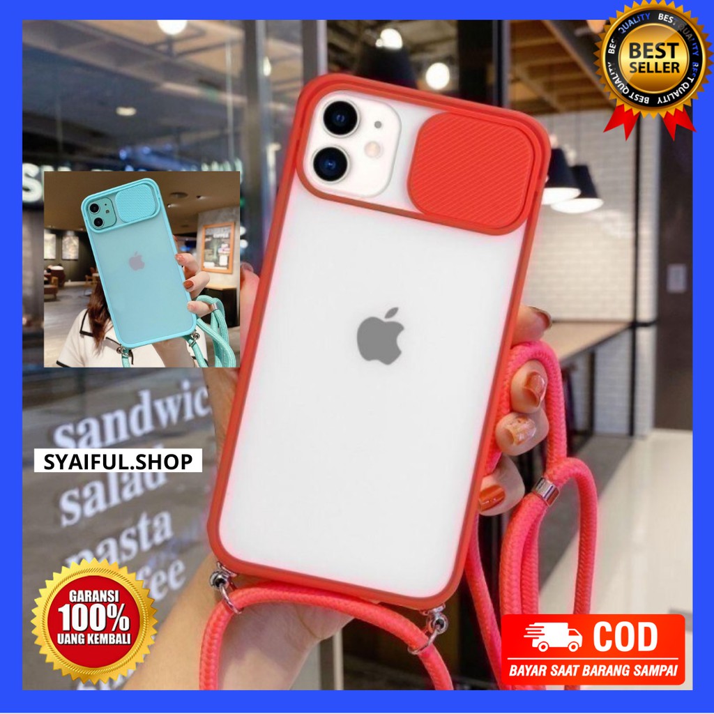 REALME 5/5I BUMPER CASE SHUTTER MODEL SLIDE CAMERA WITH TALI LANYARD