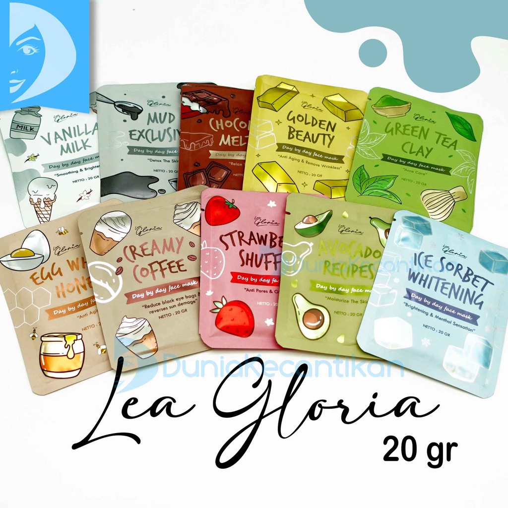 Masker Wajah Organik Lea Gloria / Masker Wajah BPOM / Masker Lea Gloria Travel Size / LeaGloria Wash Of Mask