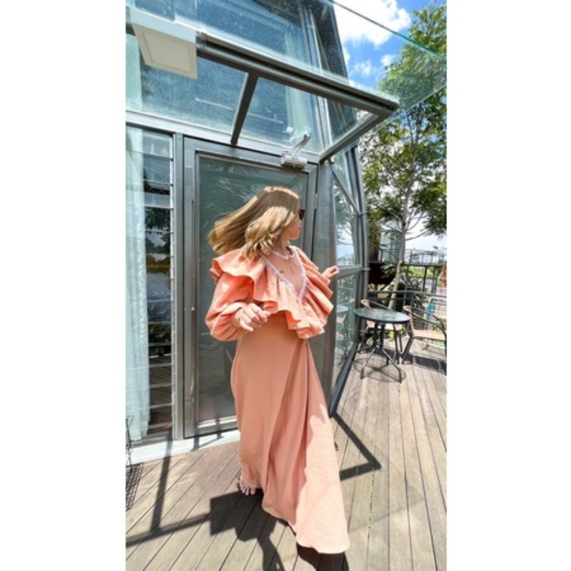 gaun wrinkle crincle gamis hitam