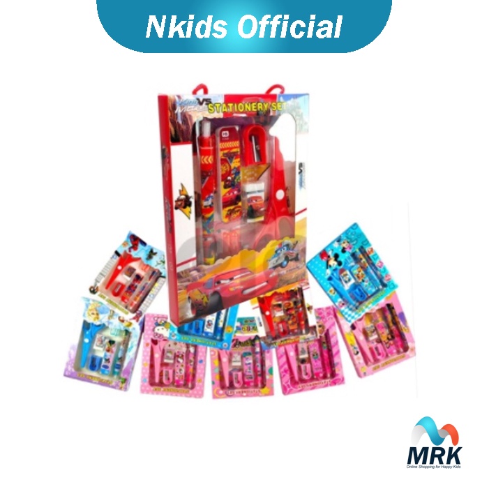 

Stationery Set 9in1 dengan Gunting Kertas Karakter Anak Laki-laki dan Perempuan