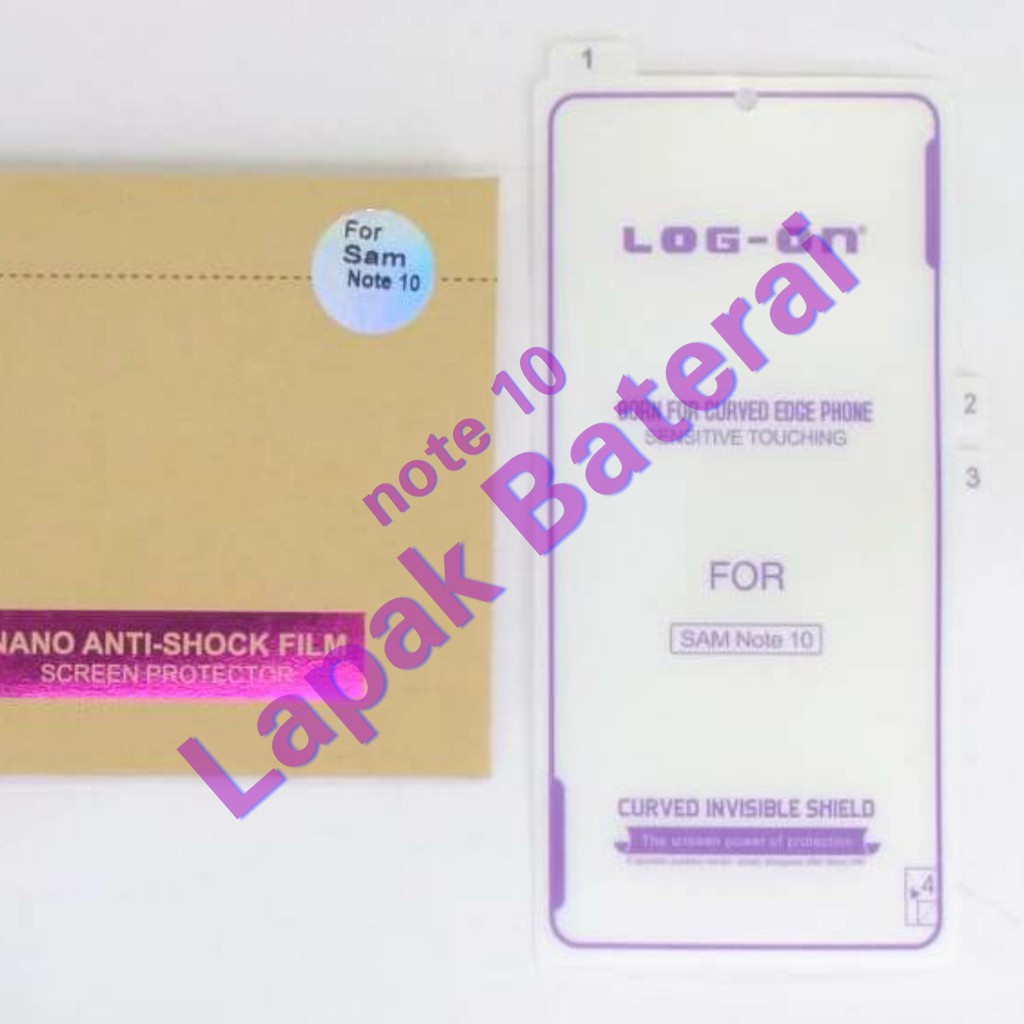 ANTI SHOCK SAMSUNG NOTE 10 - LOG ON SCREEN PROTECTOR ANTI GORES