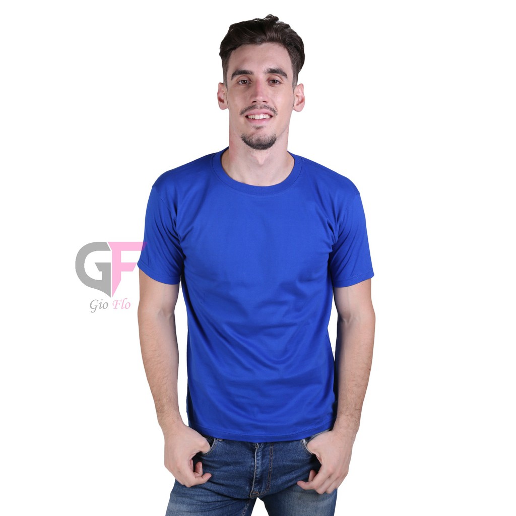 GIOFLO Baju Basic Simple Kaos Polos O'Neck Biru Benhur / PLS 28