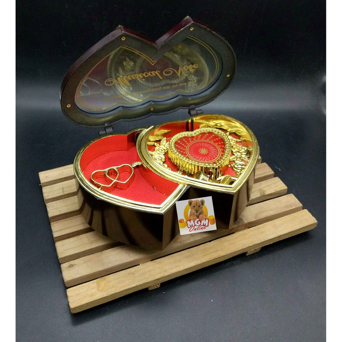 Kotak perhiasan Love Twin B / Kotak musik / Jewelry Music Box 9088