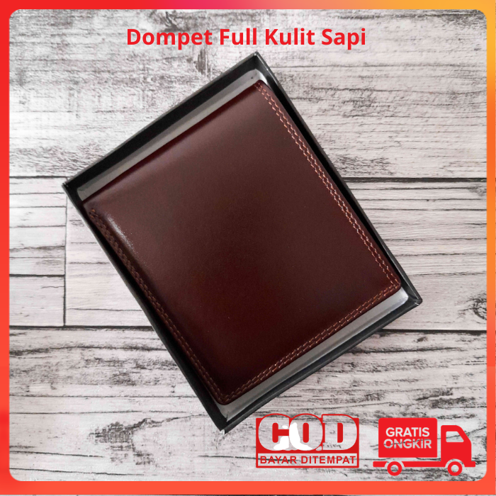 NA_Shop202 Dompet Pria Full Kulit High Quality Tanpa Pelapis Kain Model Lipat