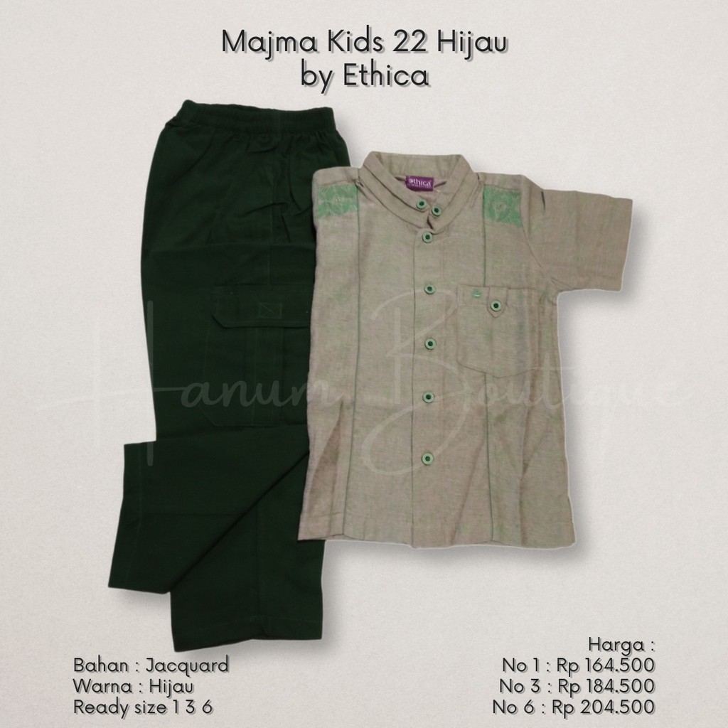 HB [READY] - KOKO ANAK BY ETHICA TERBARU DAN TERLARIS 2022 | MAJMA KIDS 22 HIJAU | KOKO TERLARIS | K