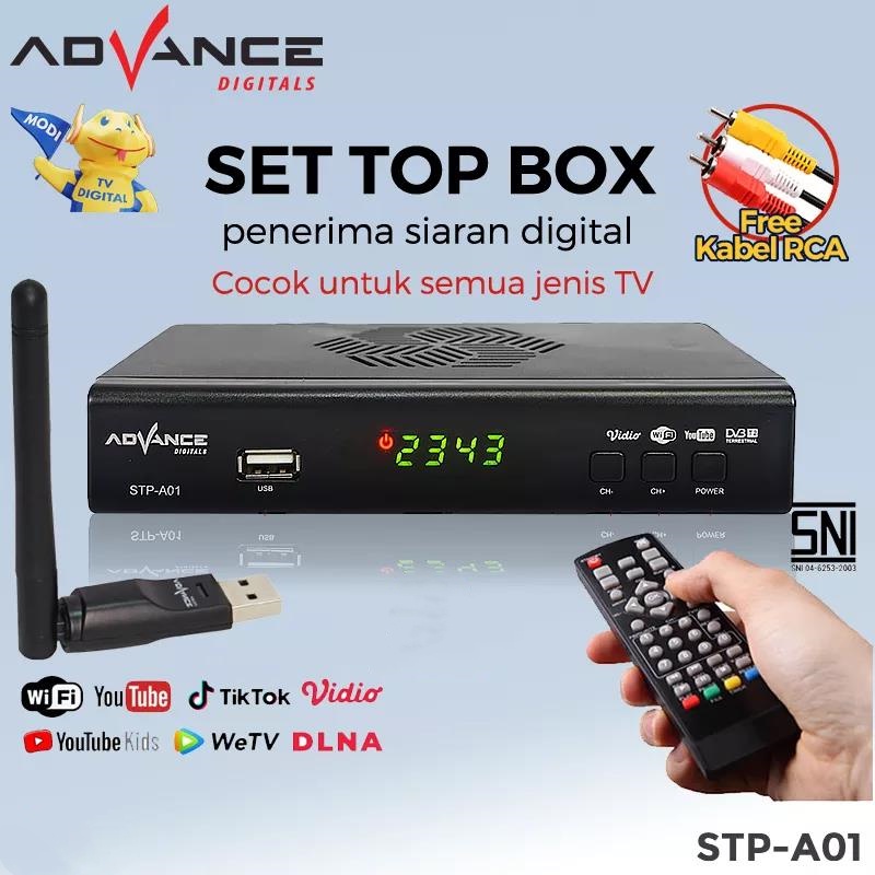 【READY STOCK】ADVANCE Set Top Box Tv Digital Matrix DVB T2 HD EWS / Penerima Siaran Full HD STP-A01 Garansi Resmi 1 tahun